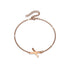 Bold Alphabet Letter Initial Charm Bracelet in Rose Gold Tone